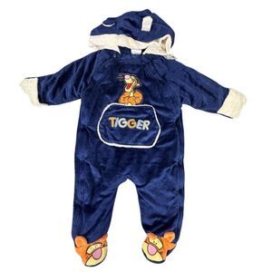 Disney Blue Footie One Piece with Cozy Comfort